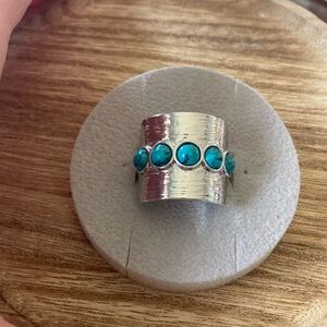 Silver Ring with Turquoise Accents